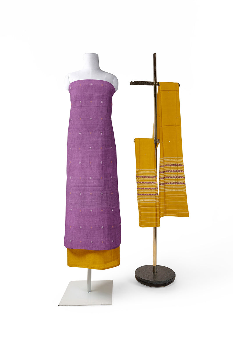 Buti design Sambalpuri silk bapta dress material set