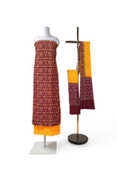 Beautiful terracotta design Sambalpuri cotton dress material set