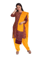 Beautiful terracotta design Sambalpuri cotton dress material set