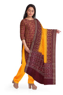 Beautiful terracotta design Sambalpuri cotton dress material set
