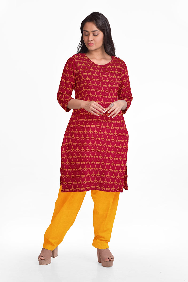 Diya design sambalpuri cotton dress material set