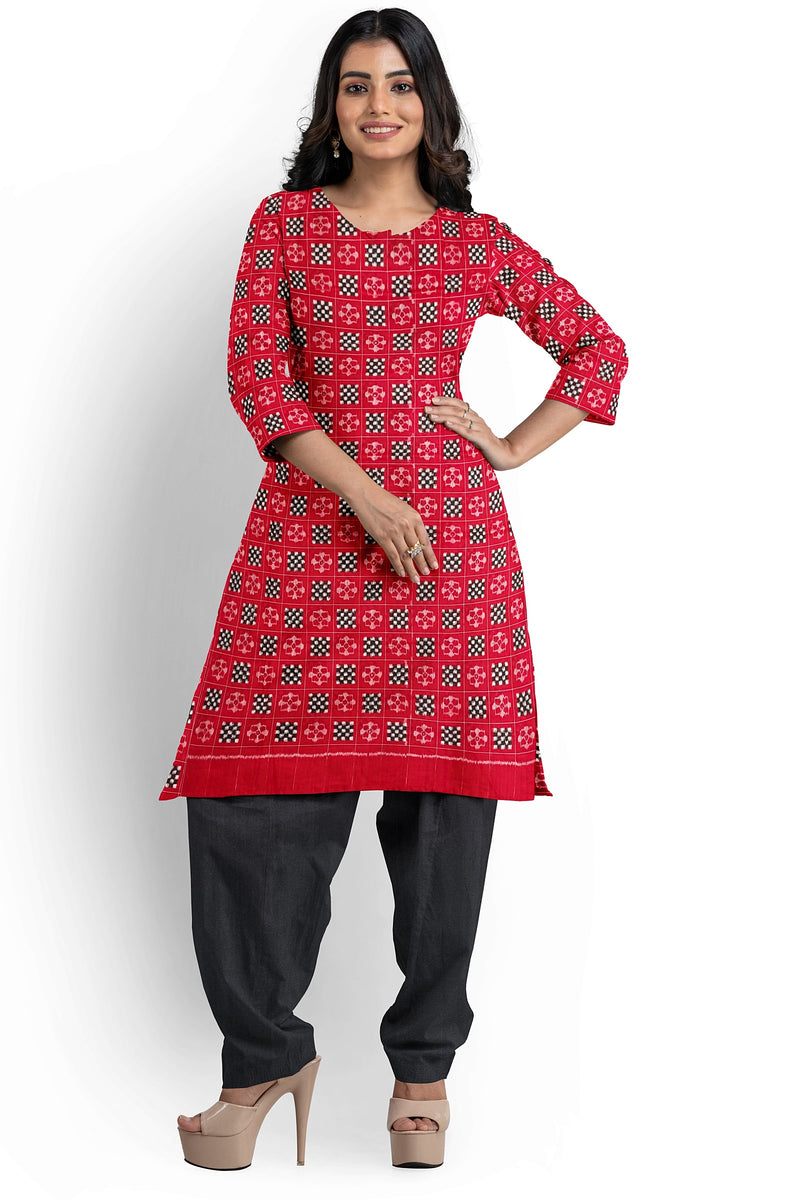 Flower and pasapali design unstitched Premium sambalpuri cotton dress material set