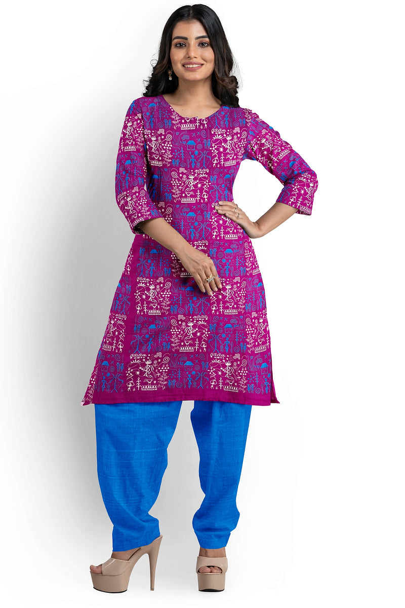 Embroidery work cotton dress material set