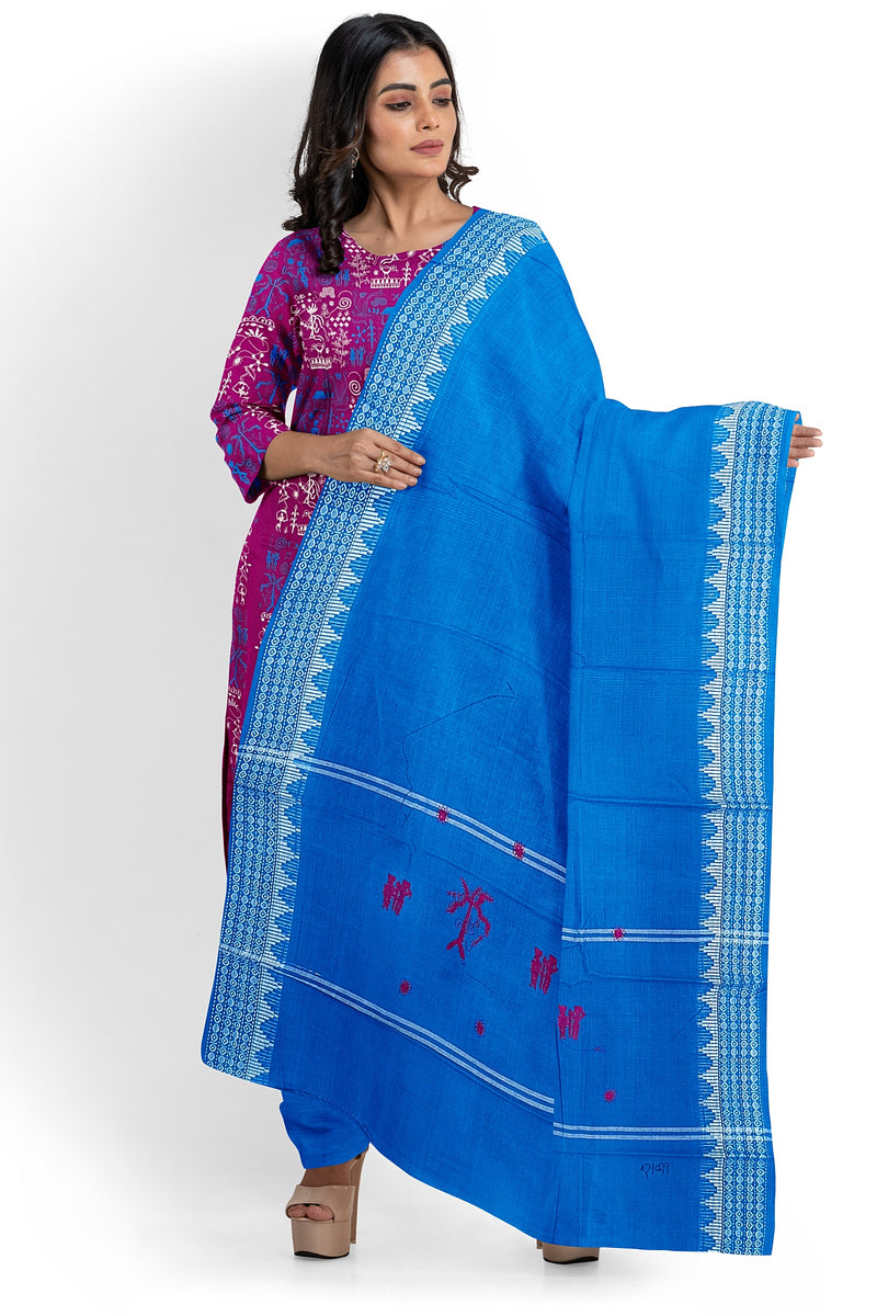 Embroidery work cotton dress material set