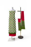 Exquisite Pasapali design unstitched sambalpuri cotton dress material set