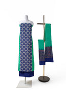 Exquisite Pasapali in panel design sambalpuri cotton dress material set