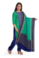 Exquisite Pasapali in panel design sambalpuri cotton dress material set