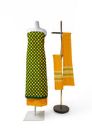 Check check(Pasapali) design unstitched Sambalpuri cotton dress material set