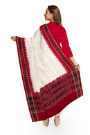 Exquisite Sambalpuri Silk Bapta Dress Material set, Red color base