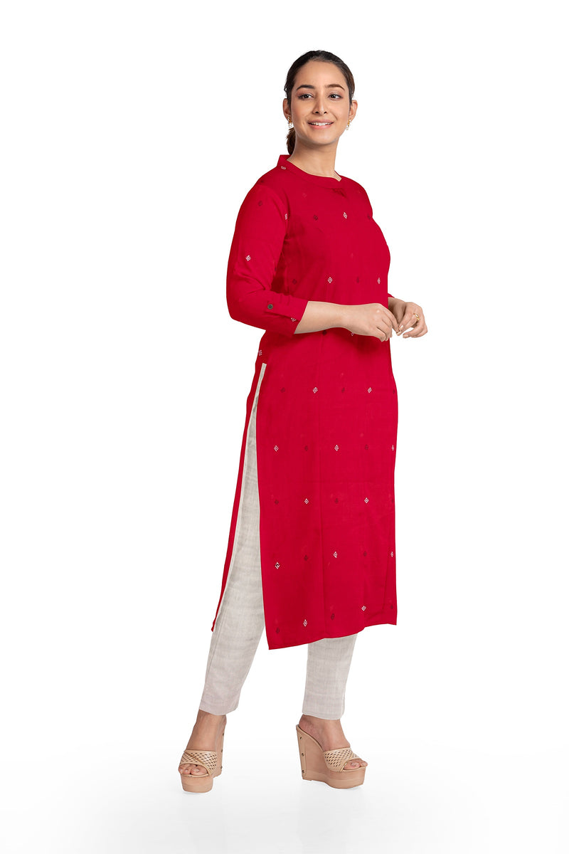 Exquisite Sambalpuri Silk Bapta Dress Material set, Red color base