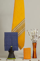 Bomkai Cotton Dress Material in Blue Color