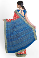 Prasapali design Sambalpuri Silk saree with blouse piece