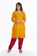 Bomkai unstitched cotton Kurti/Kurta/Shirt material. Options : 2.5 mtr, 2 mtr