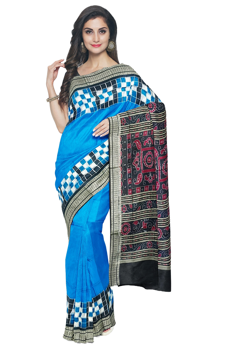 Sambalpuri silk saree with blouse piece