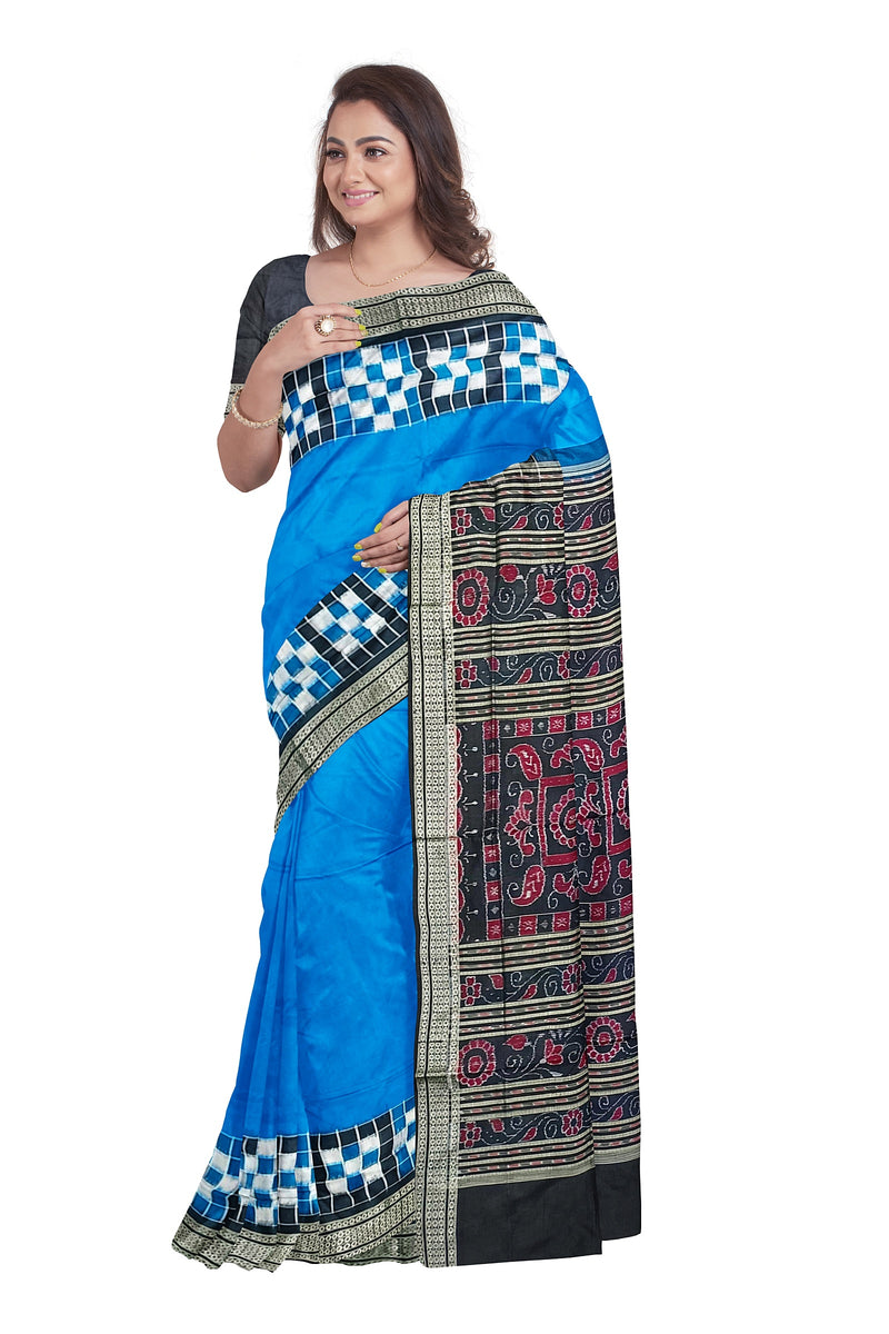 Sambalpuri silk saree with blouse piece