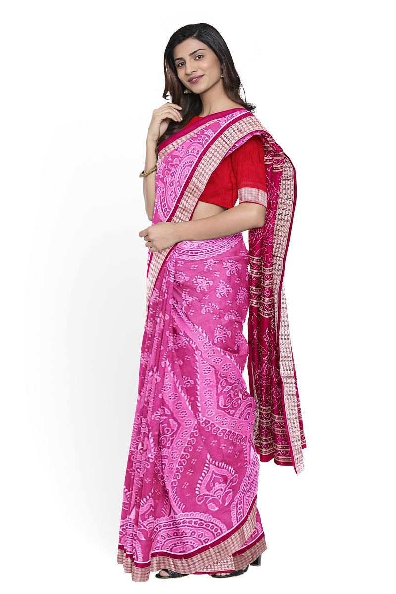 Sambalpuri silk saree with blouse piece