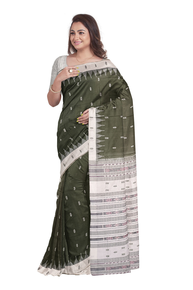 Fodakumbha Boarder design Sambalpuri cotton saree with blouse piece