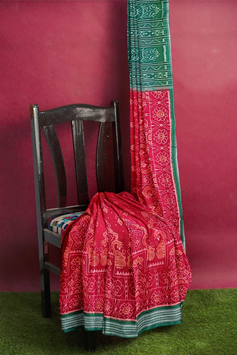 Sambalpuri cotton saree with blouse piece