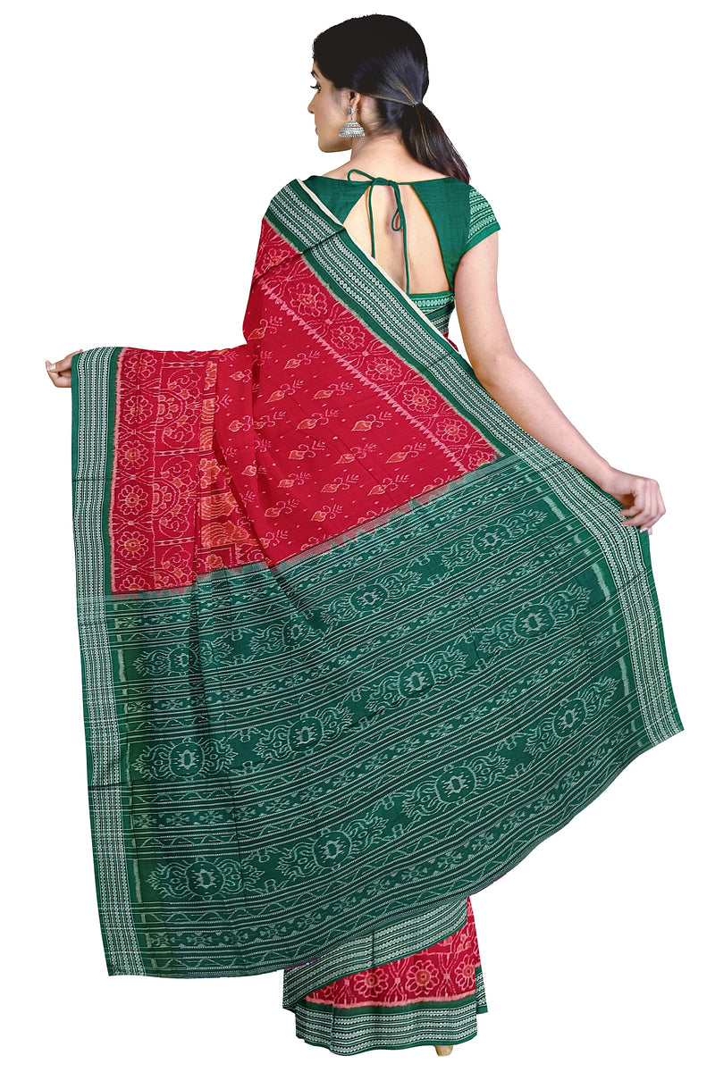 Sambalpuri cotton saree with blouse piece