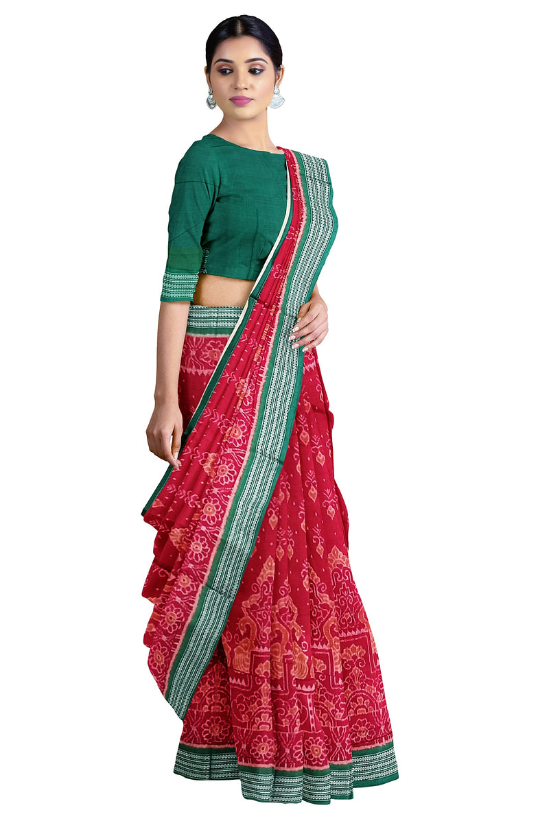 Sambalpuri cotton saree with blouse piece