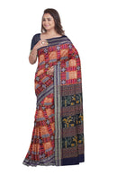 Beautiful Terracotta and Pasapali design Premium sambalpuri cotton saree with blouse piece