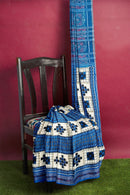 Beautiful Pasapali design Sambalpuri cotton saree with blouse piece