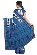 Beautiful Pasapali design Sambalpuri cotton saree with blouse piece
