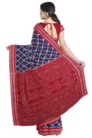 Beautiful Pasapali design Sambalpuri cotton saree with blouse piece