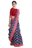 Beautiful Pasapali design Sambalpuri cotton saree with blouse piece