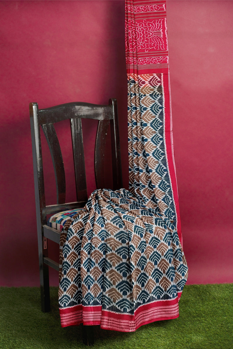 Sambalpuri cotton saree with blouse piece