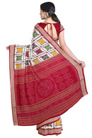 Ashwini with Pasapali Sambalpuri silk saree with blouse piece