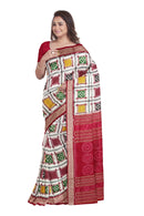 Ashwini with Pasapali Sambalpuri silk saree with blouse piece
