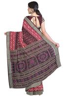 Pasapali design sambalpuri silk saree with blouse piece