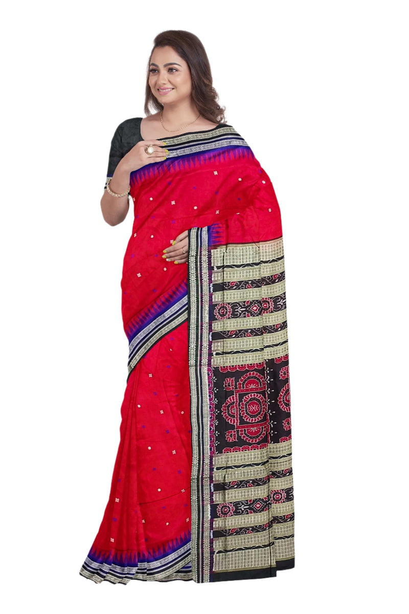 Bomkai silk saree with blouse piece