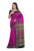 Doll design boarder bomkai silk saree with bloouse piece