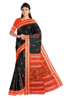 Peacock design with Bomkai motifs Sambalpuri cotton saree with blouse piece.