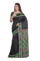 Doll design boarder Bomkai silk saree with blouse piece