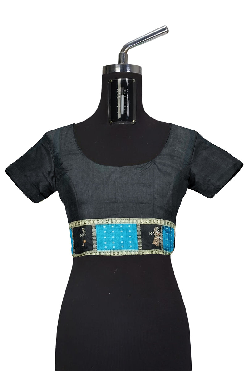 Bomkai silk saree with blouse piece