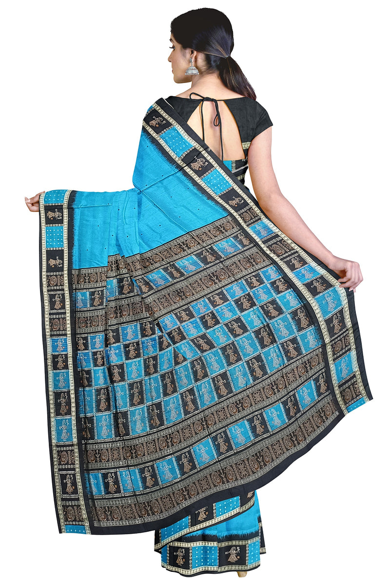 Bomkai silk saree with blouse piece