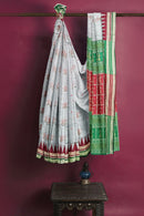 Doll design Bomkai silk saree with blouse piece