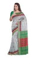 Doll design Bomkai silk saree with blouse piece