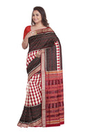 Check checked Design  Sambalpuri Silk Saree with Blouse Piece