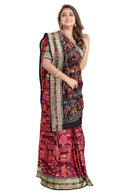 Exclusive village life design SAMBALPURI cotton saree with blouse piece