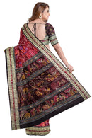 Exclusive village life design SAMBALPURI cotton saree with blouse piece