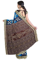 5 Kuthi Pasapali design Sambalpuri silk saree with blouse piece