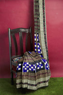 Bichitrapuri design Sambalpuri silk saree with blouse piece, Color - Violet Black