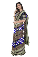Bichitrapuri design Sambalpuri silk saree with blouse piece, Color - Violet Black