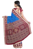 Elephant Design Sambalpuri Silk Saree with Blouse Piece