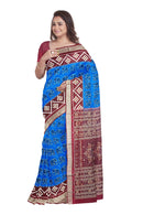 Elephant Design Sambalpuri Silk Saree with Blouse Piece