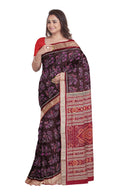 Birds design Sambalpuri silk saree with blouse piece